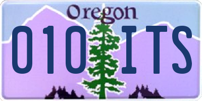 OR license plate 010ITS