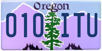 OR license plate 010ITU