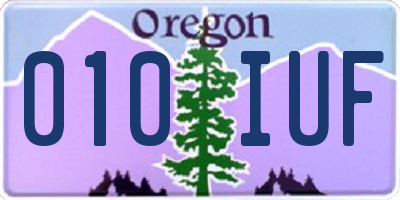 OR license plate 010IUF