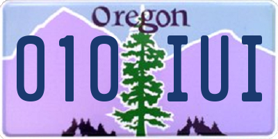 OR license plate 010IUI