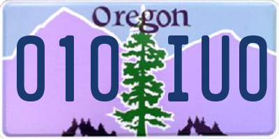 OR license plate 010IUO