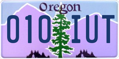 OR license plate 010IUT