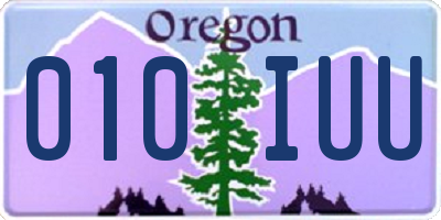 OR license plate 010IUU