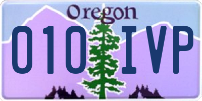 OR license plate 010IVP