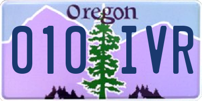 OR license plate 010IVR