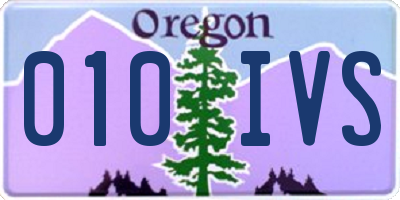 OR license plate 010IVS