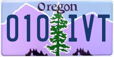 OR license plate 010IVT