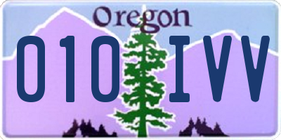 OR license plate 010IVV
