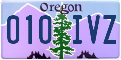 OR license plate 010IVZ