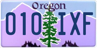 OR license plate 010IXF