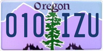 OR license plate 010IZU