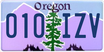 OR license plate 010IZV