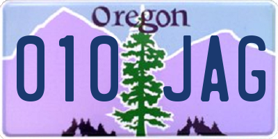 OR license plate 010JAG