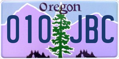 OR license plate 010JBC