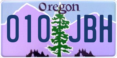 OR license plate 010JBH