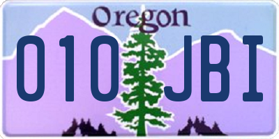 OR license plate 010JBI