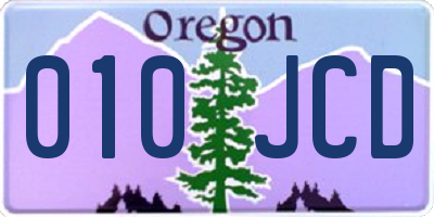 OR license plate 010JCD