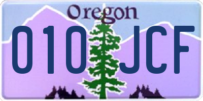 OR license plate 010JCF