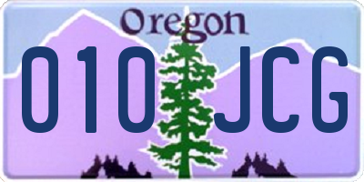 OR license plate 010JCG