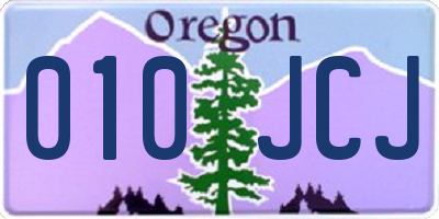 OR license plate 010JCJ