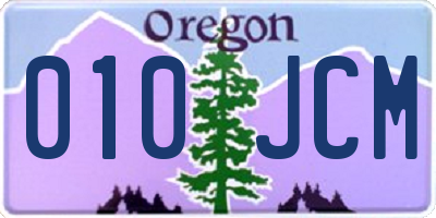 OR license plate 010JCM