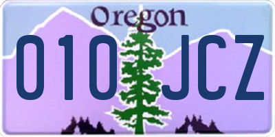 OR license plate 010JCZ