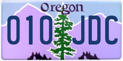 OR license plate 010JDC