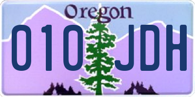 OR license plate 010JDH