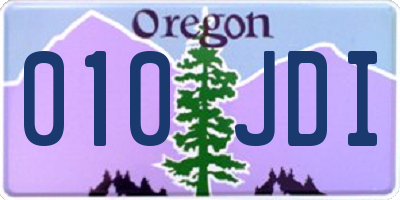 OR license plate 010JDI