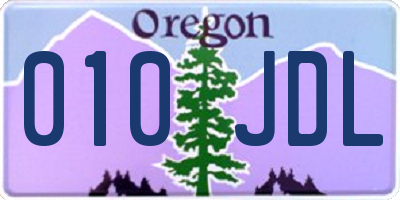 OR license plate 010JDL