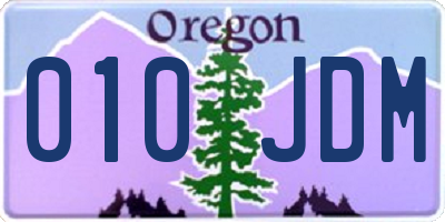 OR license plate 010JDM