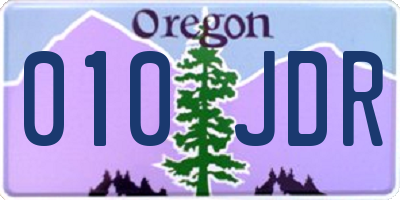 OR license plate 010JDR