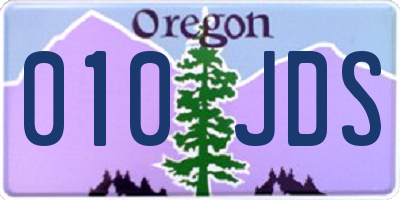 OR license plate 010JDS