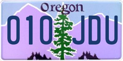 OR license plate 010JDU