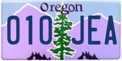 OR license plate 010JEA