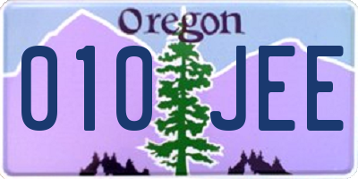 OR license plate 010JEE