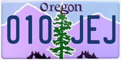 OR license plate 010JEJ