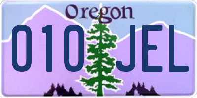 OR license plate 010JEL