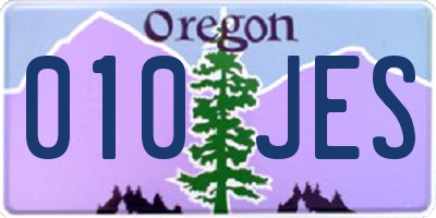 OR license plate 010JES