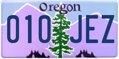 OR license plate 010JEZ