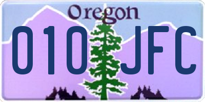 OR license plate 010JFC