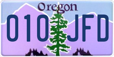 OR license plate 010JFD