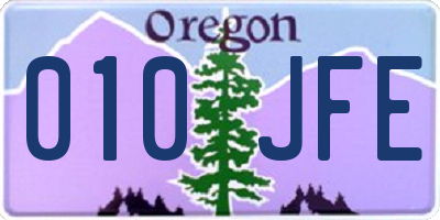 OR license plate 010JFE