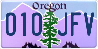 OR license plate 010JFV