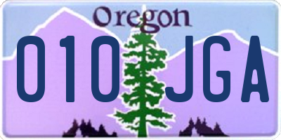 OR license plate 010JGA