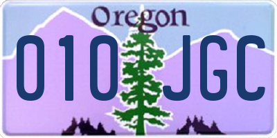 OR license plate 010JGC