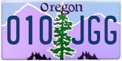 OR license plate 010JGG