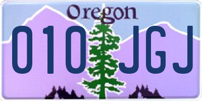 OR license plate 010JGJ