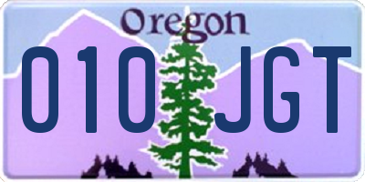 OR license plate 010JGT