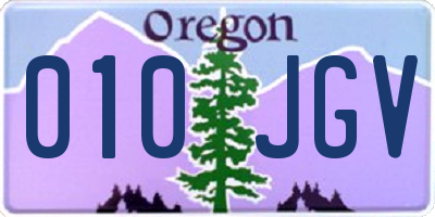 OR license plate 010JGV